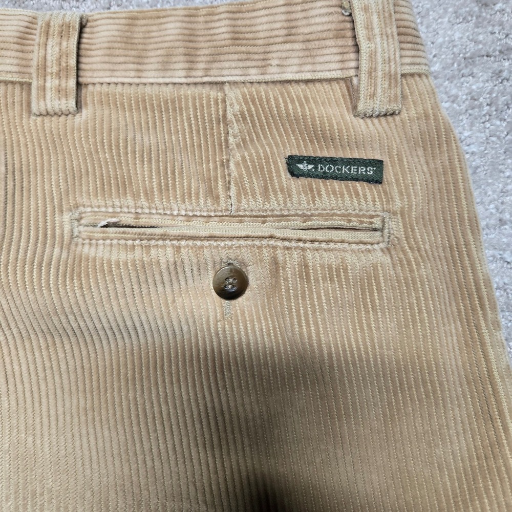 Dockers Khakis Corduroy Pants Mens 36x32 Tan Beige Straight Leg Cotton - Picture 8 of 8